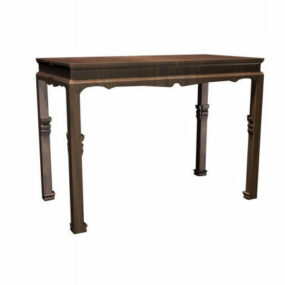 3д модель старинного деревянного консольного столика