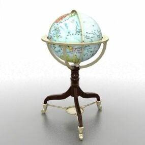 Globe terrestre antique modèle 3D