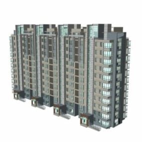 مجتمع آپارتمانی مدل سه بعدی