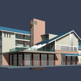 Apartment House Building 3d model