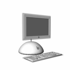 Old Apple Imac Computer 3d model