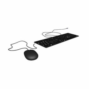 Apple Keyboard And Mouse 3d model