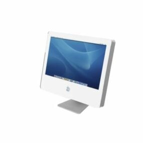 苹果显示器白色3d模型