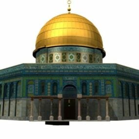 Modelo 3D de arquitetura islâmica árabe e muçulmana