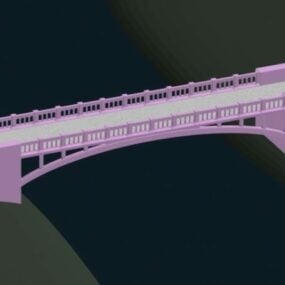 مدل پل سنگی طاق سه بعدی
