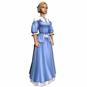 3д модель персонажа аристократической дамы