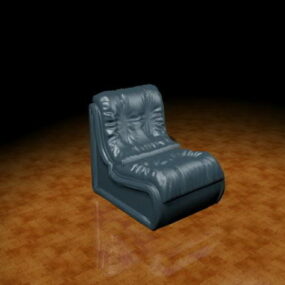 Armless Upholstered Chair 3d model