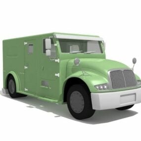نموذج ثلاثي الأبعاد لشاحنة نقل الأموال المدرعة