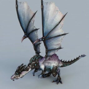 Silver Dragon Monster 3d-modell