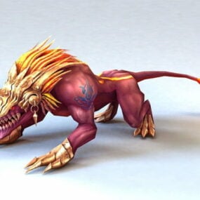 Armored Lion Beast 3d model