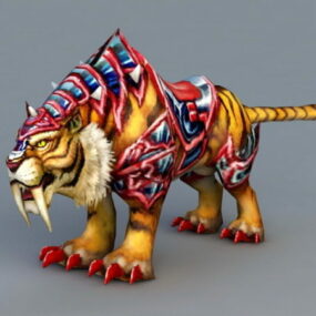 Model 3D opancerzonego tygrysa wierzchowca