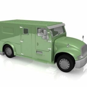 Mô hình 3d xe tải ngân hàng bọc thép