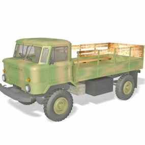 सेना परिवहन ट्रक वाहन 3डी मॉडल