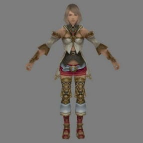 Mô hình 3d Ashe trong Final Fantasy