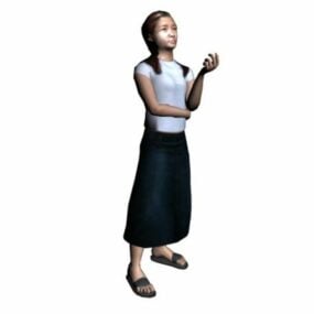 Asian Woman Character 3d model