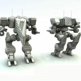 Model 3d Karakter Robot Mech Assault