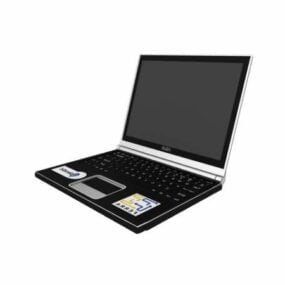 3д модель ноутбука Asus Черный