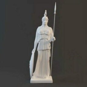 Modello 3d della dea greca Atena