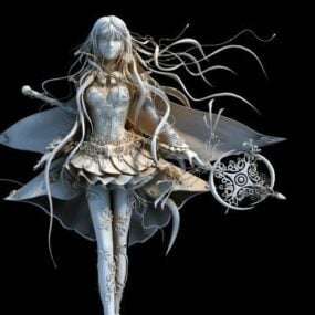アテナ戦士の女神キャラクター3Dモデル