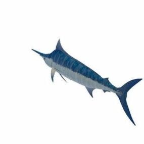 Múnla 3d Atlantic Blue Marlin saor in aisce,