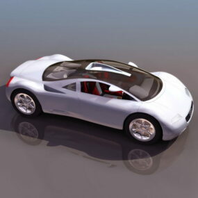 Modelo 3D de carro-conceito estilo Audi Supercar