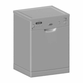Modello 3d della lavastoviglie automatica da incasso