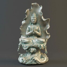 Model 3d Patung Bodhisattva Avalokitesvara