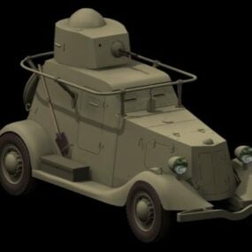 Ba-20 Armored Car 3d model