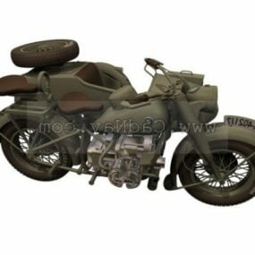 Combinazione sidecar moto Bmw R75 modello 3d