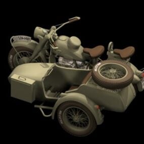 โมเดล 3 มิติของรถจักรยานยนต์ Harley Davidson ที่สมจริง