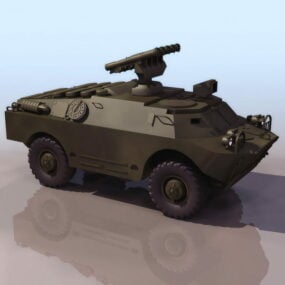 Brdm-3 hjul anti-tank køretøj 3d model