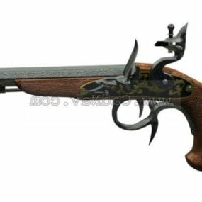 Buccan Flintlock Pistol 3d model