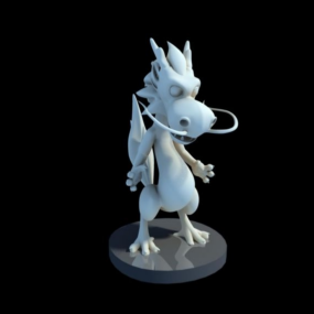 Modello 3d del personaggio del bambino drago