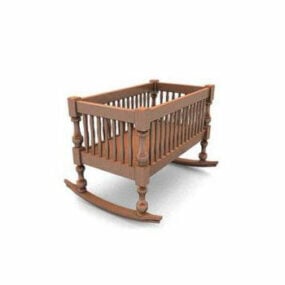 Baby Cradle And Crib 3d model