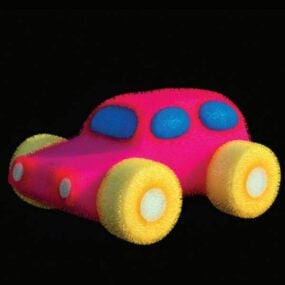 Baby Toy Plush Car 3d model