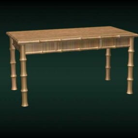 3д модель обеденного стола из бамбука