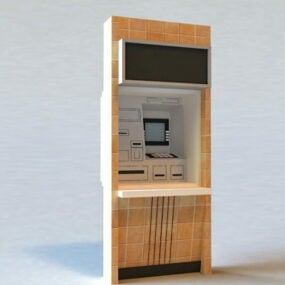مدل سه بعدی دستگاه خودپرداز بانک