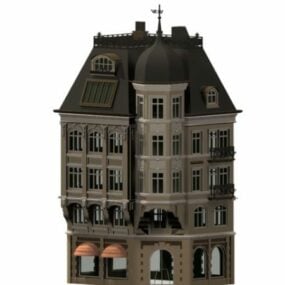 バンクハウスのそびえ立つ建物 3Dモデル