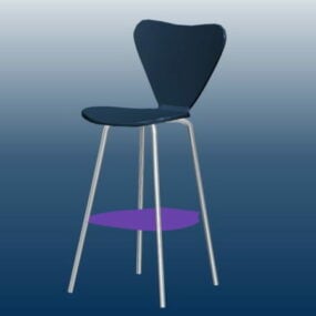Bar Chair With Back 3d model