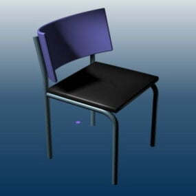 등받이가 있는 바 의자 3d 모델