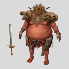Barbarian King Character 3d model