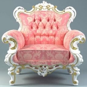 3д модель кресла и мебели в стиле барокко