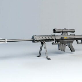 Barrett Keskin Nişancı Tüfeği 3d modeli