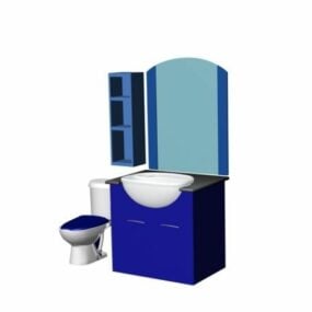 توالت سرویس بهداشتی روشویی مدل سه بعدی