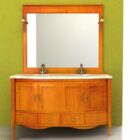 Wooden Bathroom Vanity Double Counter Sink