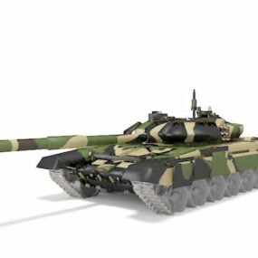 Modelo 3d de arma de tanque de batalha