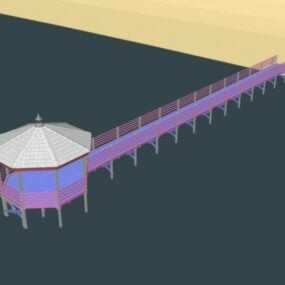 3д модель смотровой площадки на пляже