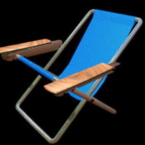 Chaise pliante de plage modèle 3D