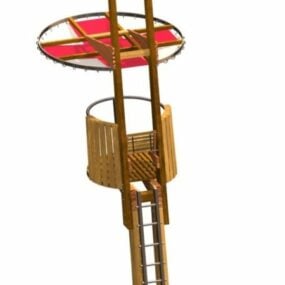 埃菲尔铁塔餐具装饰3d模型