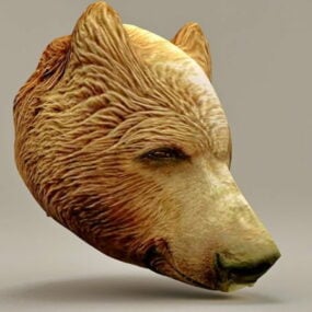 Cabeza de oso modelo 3d